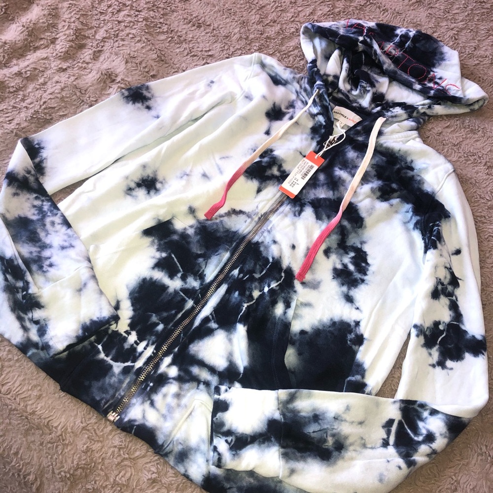 SOULCYCLExSUNDRY Hamptons Tie Dye Zip Up Hoodie